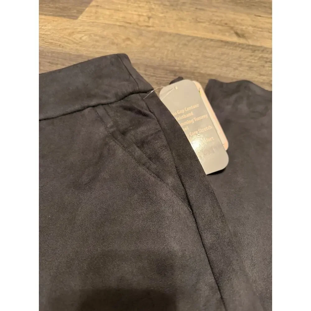 Allison Daley Gray Suede Pants Size 16WR NWT - Picture 3 of 5